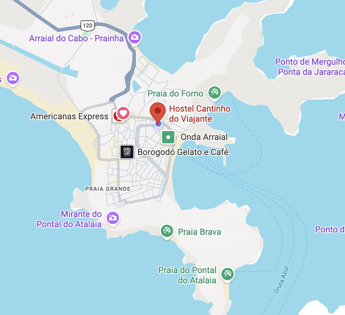 Mapa Cantinho do Viajante