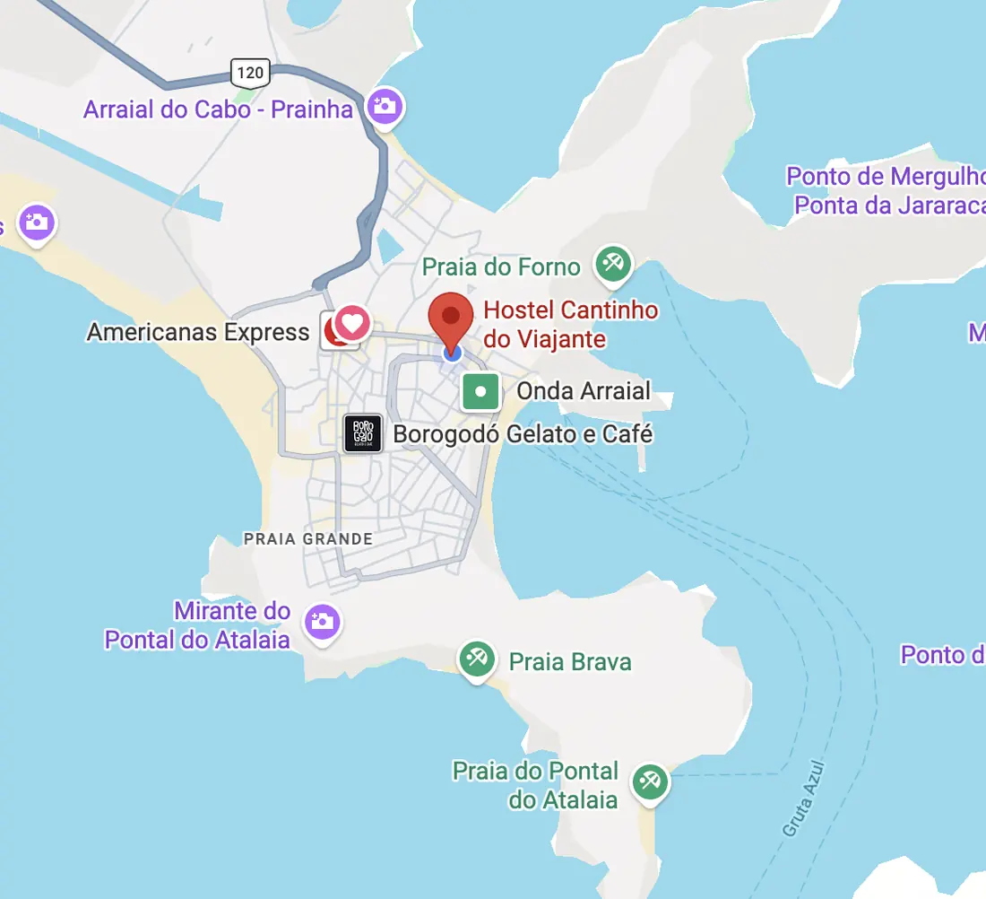 Mapa do Hostel Cantinho do Viajante